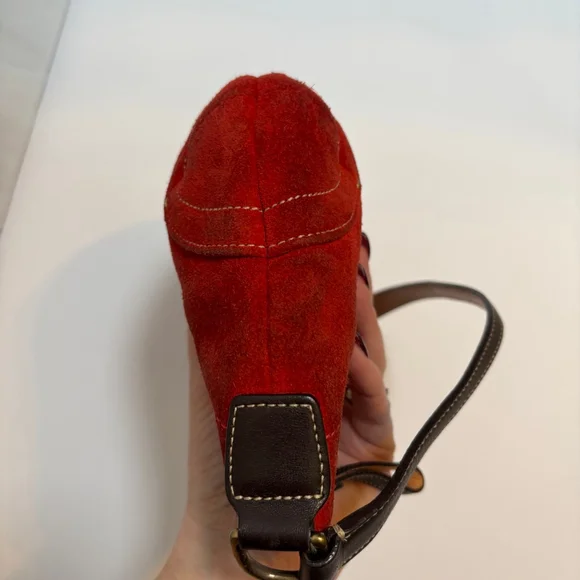 Vintage Coach 4284 Red Suede Soho Hobo Shoulder Bag 2004 Y2K Era Rare Colorway - Picture 5 of 12